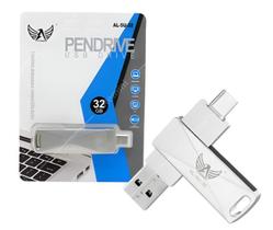 Pendrive 2 em 1 Usb 2.0 + Tipo C Para Notebook Celular Tablet MacBooks