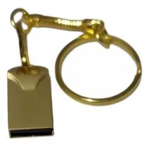 Pendrive 4GB USB 2.0 MINI STICK 2.0 CHAVEIRO DOURADO