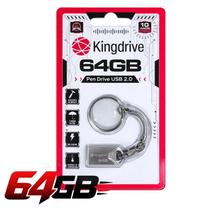 Pendrive 64GB USB 2.0 Metálico com Chaveiro Compacto Leitura 30MBs Pendrive 64GB USB 2.0 Metálico com Chaveiro Compacto Leitura 30MBs