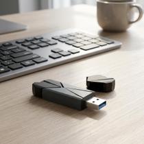 Pendrive 64GB USB 3.2 Preto Compacto Rápido Pendrive 64GB USB 3.2 Preto Compacto Rápido