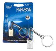 Pendrive Chaveiro 64gb Unidade Flash Usb Al-8u-64