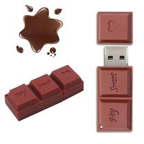 Pendrive Criativo 4GB USB 2.0 em Formato de Chocolate - Kit com Acessórios