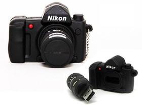 Pendrive Formato Câmera Fotográfica Nikon 8GB USB 2.0 Criativo Fotógrafo Brinde