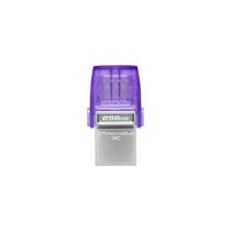 Pendrive Kingston 256Gb Usb 3.2 Tipo C Prata Roxo Dtduo3Cg3