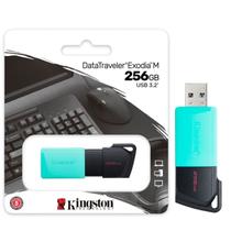 Pendrive Kingston DataTraveler Exodia M 256GB. USB 3.2, Preto e Verde - DTXM/256GB