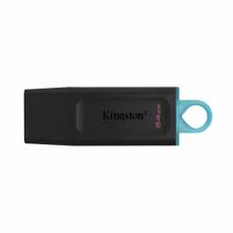 Pendrive Kingston DTX 64 GB - Preto/Azul Pendrive Kingston DTX 64 GB - Preto/Azul