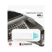 Pendrive Kingston Exodia 64GB USB 3.0 - Branco KC-U2G64-5R Pendrive Kingston Exodia 64GB USB 3.0 - Branco KC-U2G64-5R