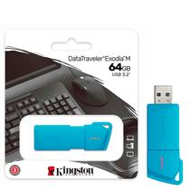 Pendrive Kingston Exodia M 64GB, USB 3.2, Azul Turquesa - KC-U2L64-7LB