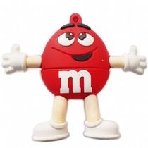 Pendrive M&M's Personagem Chocolate Vermelho 8GB USB Flash Drive Divertido Boneco Pendrive M&M's Personagem Chocolate Vermelho 8GB USB Flash Drive Divertido Boneco