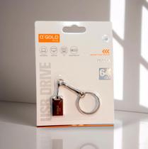 Pendrive Mini Chaveiro Metal 64GB A'GOLD - PNM-54