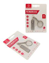 Pendrive Mini Metalico Com Cordão Kapbom 8gb Imediato Cor Prateado