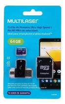 Pendrive Multilaser 64gb 4x1 Sd Micro Sd Usb V8 Mc152 Pendrive Multilaser 64gb 4x1 Sd Micro Sd Usb V8 Mc152