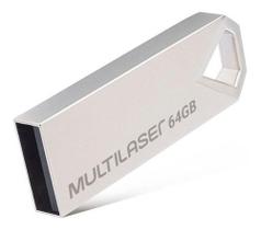 Pendrive Multilaser Diamond 64gb Usb 2.0 Metálico - Pd852