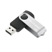 Pendrive Multilaser Twist 2.0 Preto E Prateado