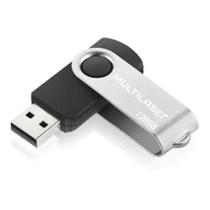 Pendrive multilaser twist de 128gb, na cor preta, usb 2.0, tipo a,mais um adaptador de a para c, para usar no celular.