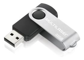 Pendrive Multilaser Twist Pd589 32gb 2.0 Preto/prateado