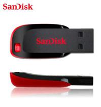 Pendrive Sandisk 128GB USB 2.0 Preto e Vermelho Original