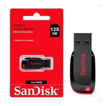Pendrive Sandisk Cruzer Blade 128gb Usb 2.0 Preto/vermelho