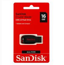 Pendrive Sandisk Cruzer Blade 16gb 2.0 Vermelho e Preto