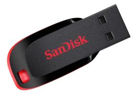Pendrive Sandisk Cruzer Blade 32gb 2.0 Preto E Vermelho