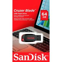 Pendrive SanDisk Cruzer Blade 64GB 2.0 preto e vermelho