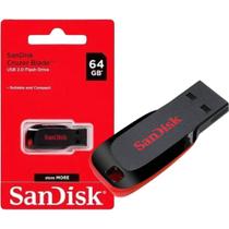 Pendrive Sandisk Cruzer Blade 64gb Usb 2.0 Sdcz50-064g-b35