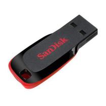 Pendrive Sandisk Cruzer Blade Z50 SDCZ50-64G - 64GB - Preto e Vermelho
