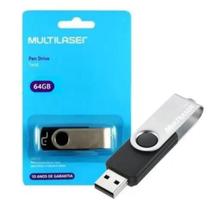 Pendrive Twist Preto 64Gb Multilaser