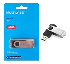 Pendrive twist preto 64gb multilaser pd590 Pendrive twist preto 64gb multilaser pd590