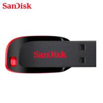 Pendrive USB Sandisk 128G 2.0 Preto e Vermelho Original