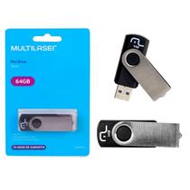 Pendriver Twist Multilaser 64GB USB 2.0 Original P/ Arquivos Fotos Videos Pendriver Twist Multilaser 64GB USB 2.0 Original P/ Arquivos Fotos Videos