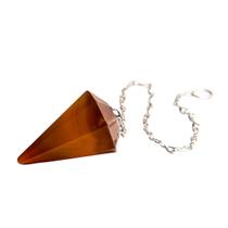 Pêndulo Ágata Cornalina Facetado Radiestésica Pedra Natural Pêndulo Ágata Cornalina Facetado Radiestésica Pedra Natural