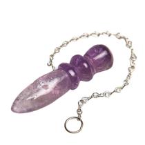 Pêndulo Ametista Pedra Natural Lapidação Egípcio Pêndulo Ametista Pedra Natural Lapidação Egípcio