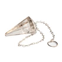 Pêndulo Citrino Pedra Fumê Natural Lapidação Facetado Pêndulo Citrino Pedra Fumê Natural Lapidação Facetado