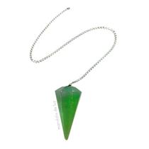 Pêndulo de Cristal de Quartzo Verde Pedra Natural