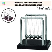 Pêndulo De Newton Enfeite Decorativo Balance Balls Cor Preto