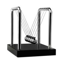 Pêndulo De Newton Luxo Preto - Metal E Madeira - Tam Médio - Lex