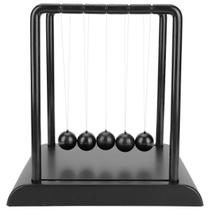 Pêndulo de Newton Preto All Black Decoração Escritório 18x15x18cm Vitino