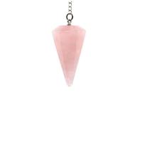Pêndulo de Pedra Quartzo Rosa - Loja da Índia