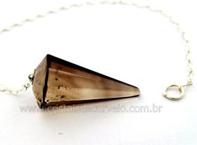 Pêndulo Facetado de Quartzo Fumê Natural para Radiestesia - 100 Unidades Pêndulo Facetado de Quartzo Fumê Natural para Radiestesia - 100 Unidades