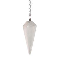 Pêndulo Facetado Selenita Radiestesia E Reiki Tamanho Grande