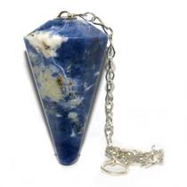 Pendulo Facetado Sodalita Pedra Natural Para Radiestesia