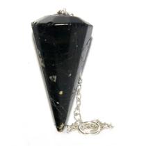 Pendulo Facetado Turmalina Preta Sextavado Radiestesia Pendulo Facetado Turmalina Preta Sextavado Radiestesia