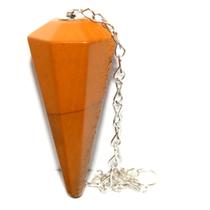 Pendulo JASPE AMARELO Facetado Pedra Natural P Radiestesia