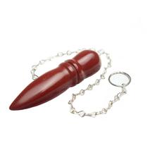 Pêndulo Jaspe Vermelho Pedra Natural Lapidação Egípcio Pêndulo Jaspe Vermelho Pedra Natural Lapidação Egípcio