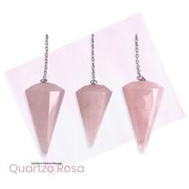 Pêndulo Natural Facetado De Quartzo Rosa - Radiestesia E Reiki Pêndulo Natural Facetado De Quartzo Rosa - Radiestesia E Reiki