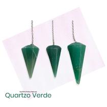 Pêndulo Natural Facetado Quartzo Verde - Radiestesia E Reiki