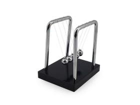 Pêndulo Newton Base Preta E Suporte Em Metal Enfeite