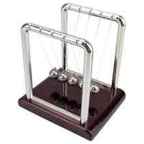 Pêndulo Newton Decorativo Com 5 Esferas Mesa De Escritório Marrom