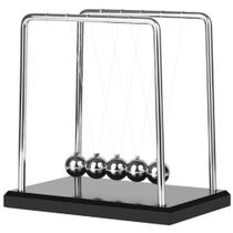 Pêndulo Newton's Cradle Balance com base de madeira de 5 bolas